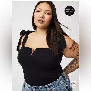 Torrid Foxy Tie Strap Corset Tank